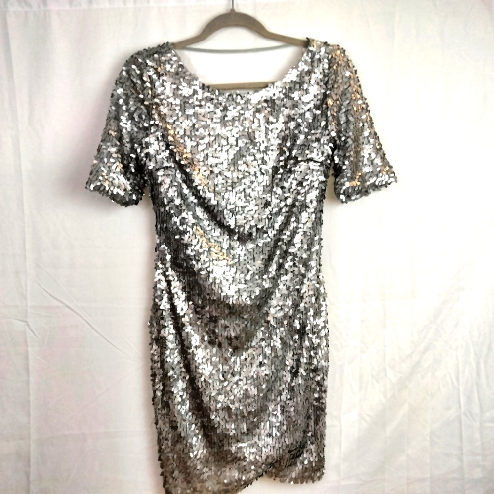 Silver sequin Ark & Co. Dress, medium